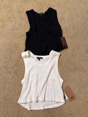 Vans Ribbed Tank Crop Set - Black & White